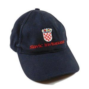 Slavic Invitational Golf Cap Navy Blue Beau Rivage Adjustable Hook & Loop Strap